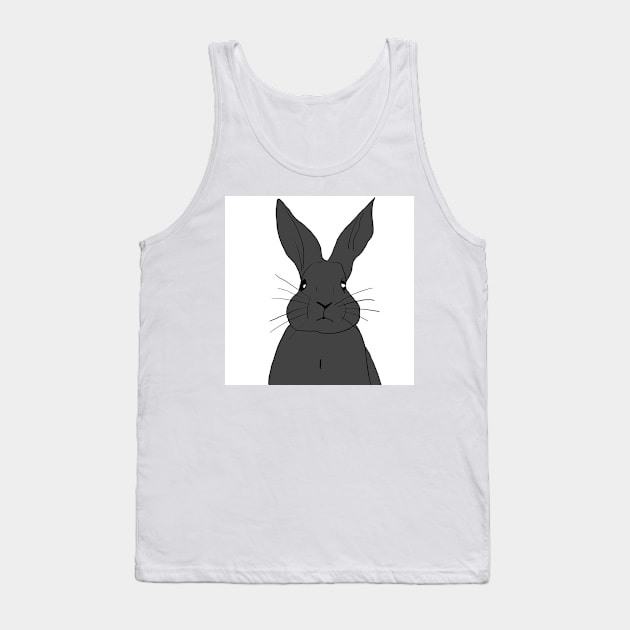 Rabbit black gray Tank Top by Noamdelf06